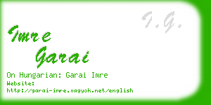 imre garai business card